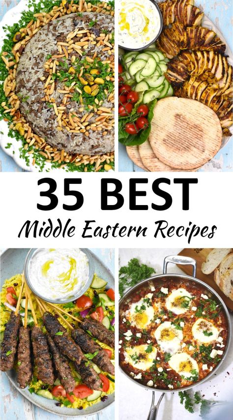 Middle Eastern Main Dishes, Mediterranean Recipes Traditional, Around The World Recipes Dinners, Healthy Main Dish Recipes, Arabian Salad Recipes, Mid Eastern Food, Middle Eastern Christmas Recipes, Arabic Vegetarian Dishes, Mid Eastern Recipes