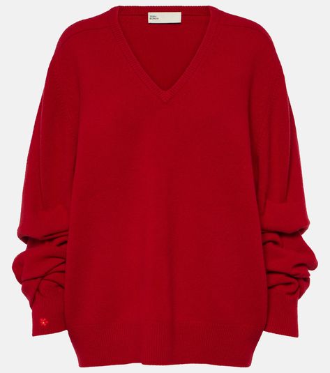 Red Hyacinth, V Sweater, I Fall To Pieces, Luxury Outerwear, Designer Shopping, Color Name, Wool Blend Sweater, Green Sweater, Ribbed Sweater