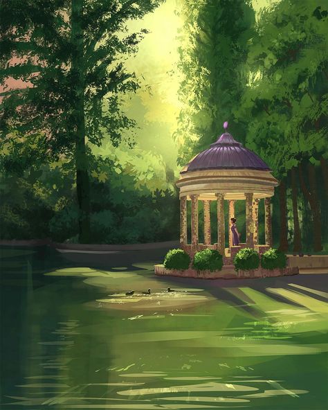 Found this little spot by the lake that felt like something out of a storybook! ✨ Sunlight peeking through the trees, water all still, and beautiful dome bathed in sunlight. Perfect place to get lost in a good book! #thewoods #lakepainting #visdev #visualdevelopment #conceptart #illustration #digitalart #digitalpainting #landscapepainting #painting #landscape #backgroundpainting #bgpainting #colorstudy #artstation #brushedtales Place Illustration, Lake Painting, Tree Illustration, Art Station, By The Lake, Color Studies, Painting Landscape, Visual Development, Beautiful Place