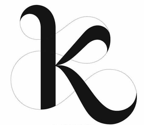 Amoooo a letra k. Letter K Tattoo, Letter K Design, The Letter K, K Tattoo, Alfabet Letters, Fancy Letters, Tattoo Font, Letter Design, Letter K