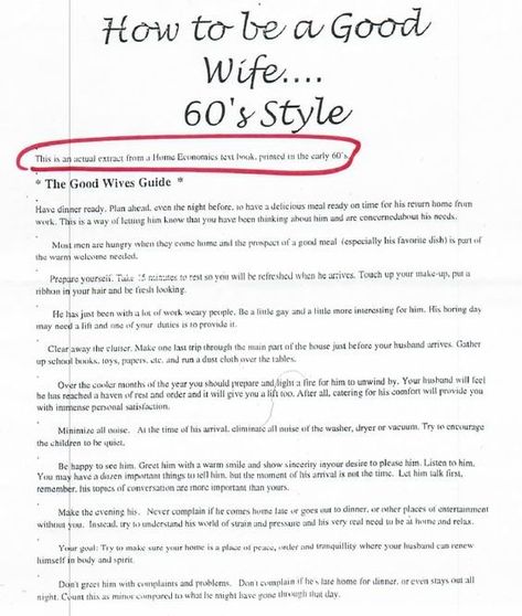 How To Be A Good Wife 1950s, How To Be The Best Wife Tips, How To Be A Traditional Woman, How To Be A Wife Material, How To Be Wife Material, How To Be The Perfect Wife, How To Be A Traditional Wife, How To Be A Wife, How To Be A Good Wife