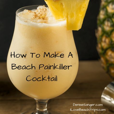 Painkiller Drink, Painkiller Recipe, Painkiller Cocktail, Bartender Recipes, Fun Summer Drinks, Pineapple Cocktail, Cocktail Drinks Alcoholic, Travel Florida, Beach Cocktails