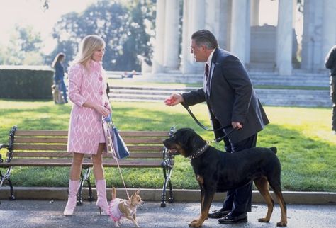 Elle Woods (Reese Witherspoon), Stanford Marks (Bruce McGill) ~ Legally Blonde 2: Red, White & Blonde (2003) ~ Movie Stills Legally Blonde 3, Legally Blonde Movie, Legally Blonde 2, Woods Outfit, Blonde Movie, Blonde Fashion, Girly Movies, Elle Woods, Legally Blonde