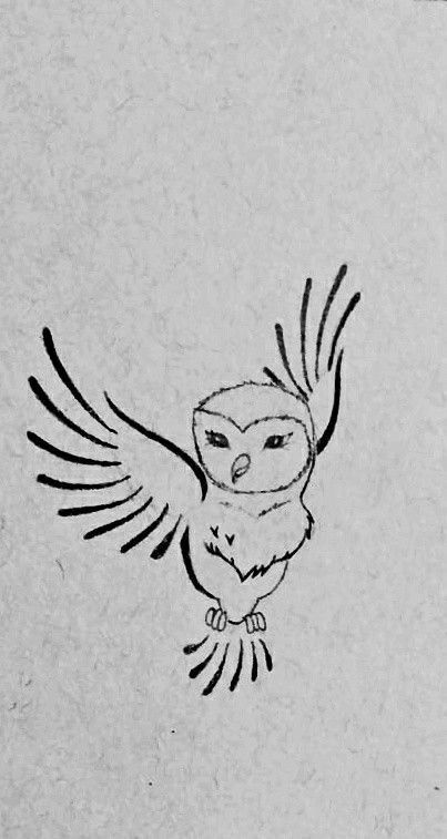 Behind The Ear Owl Tattoo, Owl Outline Tattoo, Mam Tattoo, Simple Owl Drawing, Snow Owl Tattoo, Abstract Owl Tattoo, Tiny Owl Tattoo, Spoon Tattoo, Simple Owl Tattoo