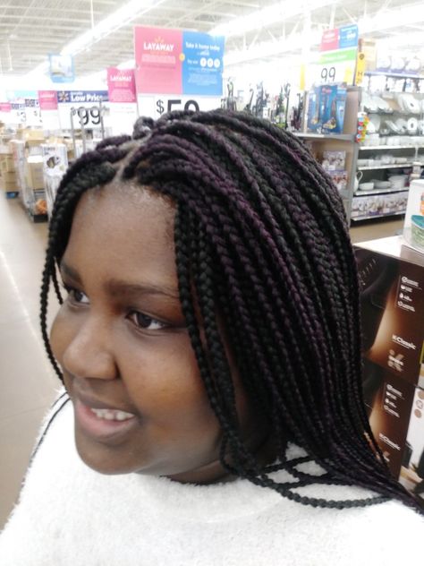 New Christmas braids the purple is beautiful all through her head. Thank you Mimi at  Amen Africa  3530 Flatshoal rd ste C Decatur Ga 30034 Braiding Decatur. She sooooo sweet and not Tight 0 pain at All yezzzzzz Tight Braided Hairstyles, Christmas Braids, Tight Braids, Decatur Ga, Beautiful Curls, Bad Hair, Beach Waves, The Purple, Curled Hairstyles