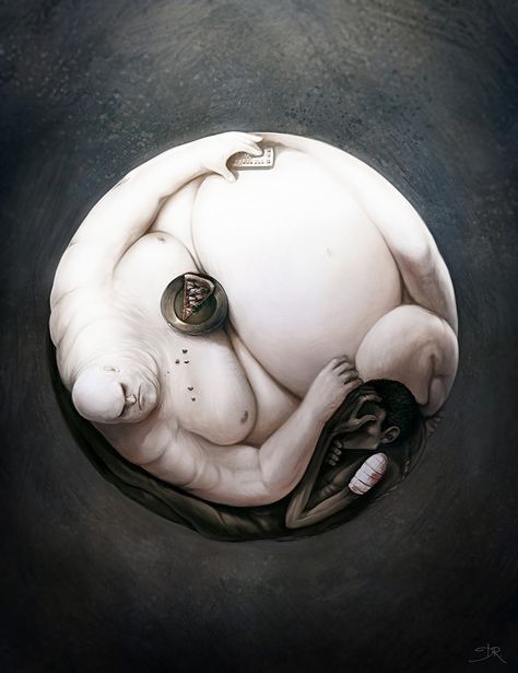 Yin and Yang of world hunger - David Revoy Spleen Qi Deficiency, Qi Deficiency, Standard American Diet, World Hunger, Powerful Images, Reality Of Life, Traditional Chinese Medicine, Chinese Medicine, Eating Habits