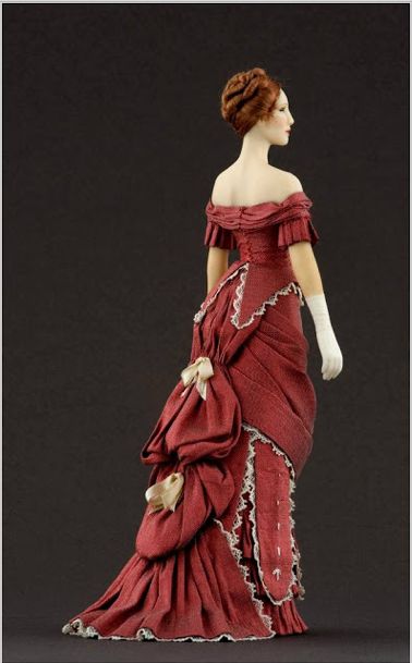 Julie Jose Santos 1870s Dress, 1870s Fashion, Куклы American Girl, Character Clothing, 1800s Fashion, Bustle Dress, Victorian Costume, 19th Century Fashion, Old Dresses