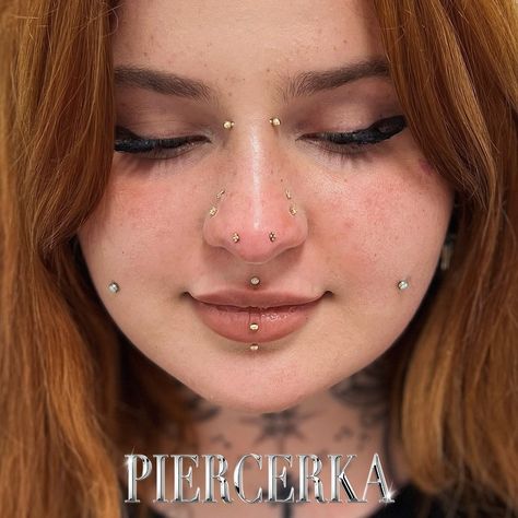 𝖕𝖎𝖊𝖗𝖈𝖎𝖓𝖌𝖘 & 𝒋𝒆𝒘𝒆𝒍𝒍𝒆𝒓𝒚 | Mantis dla @walterthedead.piercing 🫶🏻✨ | Instagram Double Eyebrow Piercing One Side, Mantis Nose Piercing, Stacked Septum Piercing, Septum Piercing Women, Mantis Piercing, Septum Stack, Piercing Layout, Piercing Setup, Dahlia Piercing