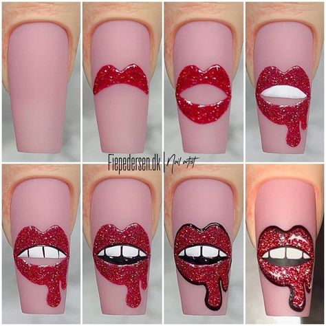 Cartoon Nail Designs, Nail Hacks, Pop Art Nails, Quick Nail Art, Unghie Nail Art, Nail Drawing, House Crafts, Diy Acrylic Nails, Nail Art For Beginners