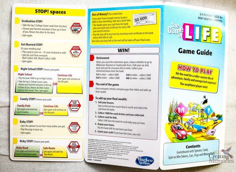 Discover THE GAME OF LIFE Classic board game by Hasbro brought back to life w/ a fresh twist! Including Rule & Instructions for a fun Family Game Night. Nature Playground, Life Board Game, Business Images, Bored Games, Play Therapy Techniques, The Game Of Life, Game Of Life, Game Rules, Board Game Design