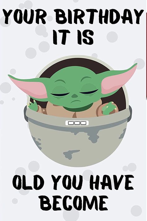 Star Wars Birthday Wishes Funny, Bday Humor, Star Wars Birthday Cards, Yoda Happy Birthday, Celeb Birthday, Star Wars Happy Birthday, Studygram Ideas, Diy Birthday Shirt, Disney Birthday Card