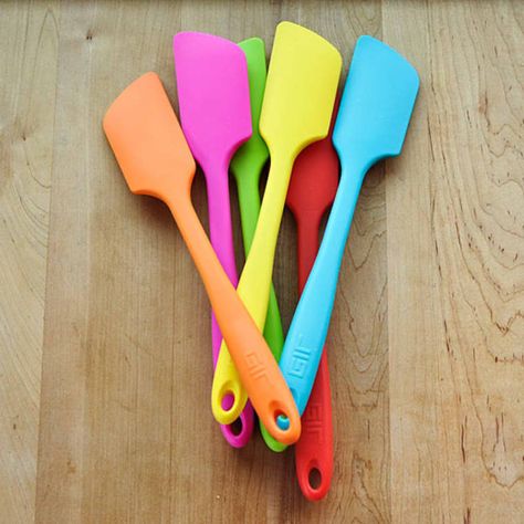 Best Silicone Spatula - GIR Spatula Inventor | Kitchn Cooking 101, Giada De Laurentiis, Joy Of Cooking, Silicone Spatula, Silicone Kitchen, Cooking Gadgets, Fun Color, Spatulas, Fine Food