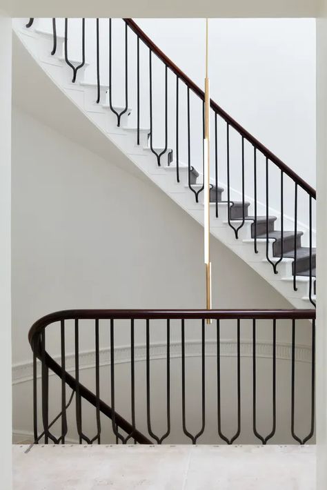 ONE WELL KNOWN SEQUENCE COMMISSIONS - Commissions - Michael Anastassiades Beautiful Stairs, Michael Anastassiades, Staircase Lighting, Space Projects, Listed Building, Property Development, Courtyard Garden, Light Installation, Railing