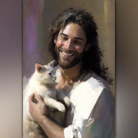 Joy Poster, Jesus Laughing, Gently Holds, Spiritual Images, Jesus Artwork, Jesus Christ Artwork, Lds Art, Christian Images, Pictures Of Jesus Christ