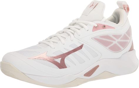 Mizuno Women's Wave Dimension Volleyball Shoe. Cute volleyball shoes! Zapatillas Nike Basketball, Asics Volleyball Shoes, Pink Basketball Shoes, Beauty Tech, Spike Shoes, Asics Women Gel, Sport Volleyball, Trendy Boots, Women Volleyball