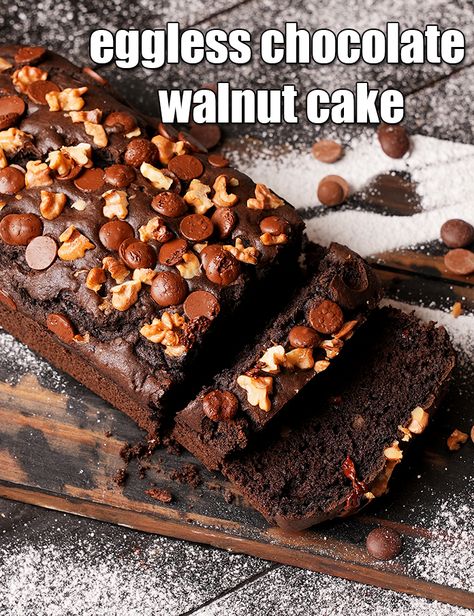 Walnut Chocolate Cake, Chocolate Walnut Cake Recipe, Oreo Biscuit Cake, Chocolate Walnut Cake, Wheat Cake Recipe, Dry Cakes, Walnut Cake Recipe, Banana Walnut Cake, Açai Bowls