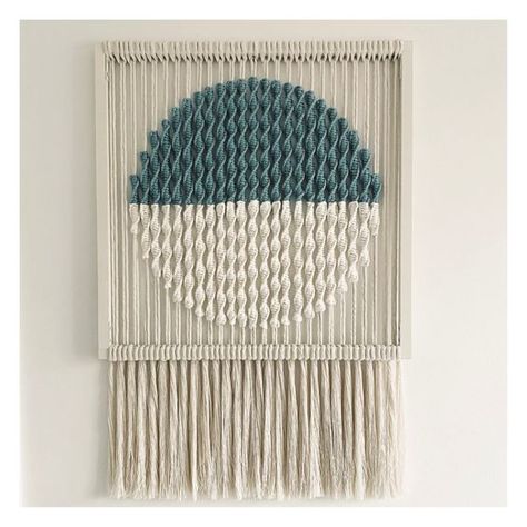 Modern Macrame wall hanging using natural materials and handcrafted in Cornwall Crocheted Wall Art, Modern Macrame Patterns, Framed Macrame, Crochet Wall Hanging Patterns, Affordable Room Decor, Macrame Modern, Macrame Wall Hanging Ideas, Diy Wall Art Ideas, Macrame Wall Hanging Decor