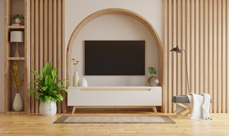 We will work with you to design the perfect centre that matches your demands and preferences. We guarantee that you will be satisfied with your new centre. We offer excellent craftsmanship and care. Curved Tv Wall, Luxury Tv Wall, Tv Wall Panel, Ruang Tv, Backdrop Tv, Furniture Design Inspiration, Graphic Wall, Tv Wall Decor, Tv Frame