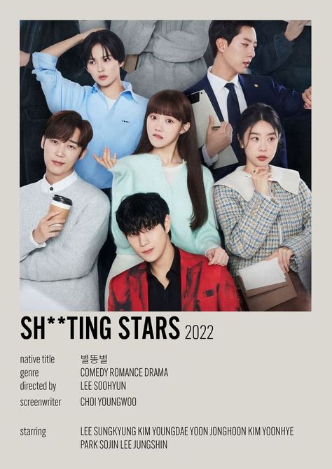 shooting stars mini poster kdrama Kdramas To Watch, Kim Young-dae, Scrapbook Disney, Korean Drama Series, W Two Worlds, Film Posters Minimalist, Korean Drama Tv, Film Anime, Drama Tv Shows