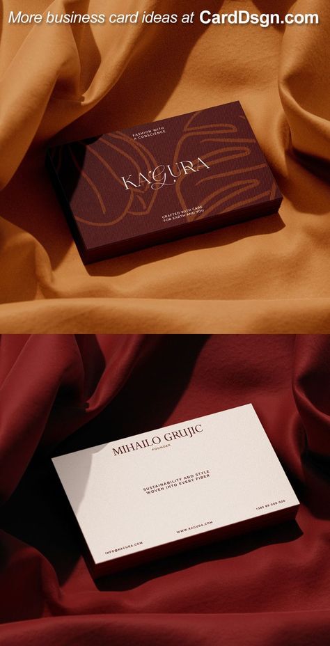 Fashion Branding Identity, Artist Business Cards Design, Business Card Gallery, Elegant Business Cards Design, Unique Business Cards Design, Fashion Business Cards, Business Card Mockup, Name Card Design, Clothing Business