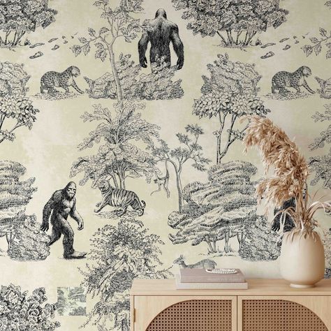 Bigfoot Wallpaper, Classic Wall Decor, Classic Wall, New Wall, Enchanted Forest, Traditional Wallpaper, Self Adhesive Wallpaper, Of Wallpaper, Water Based Ink