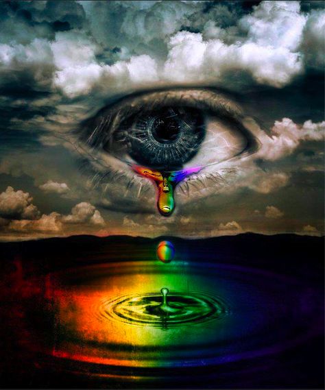 "Rainbow Tears Just think about how many of these tears have been cried across the world! !!!! Billy... Rainbow Tears, Crying Eyes, Eyeball Art, Eyes Artwork, Crazy Eyes, Eye Art, Pics Art, Eye Drawing, Photo Lab