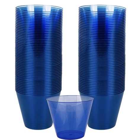 PRICES MAY VARY. Hand wash only Not dishwasher or microwave safe Not suitable for boiling hot liquids 3.5 in. Diameter, 2.75 in. Tall Blue Party Decorations, Blue Birthday Parties, Balloon Shop, Denim And Diamonds, Blue Cups, Sports Themed Party, Blue Birthday, Blue Party, Plastic Tumblers