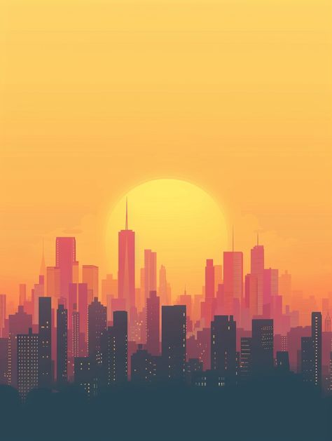 #CitySkyline #FlatVector #Simple #MiddayLight #ModernDesign #3:4AspectRatio #TheCandie City Skyline Illustration, Simple Vector Illustration, Skyline Illustration, City Skyline Silhouette, Inspirational Digital Art, Photography Movies, Skyline Silhouette, City Silhouette, Silhouette Illustration