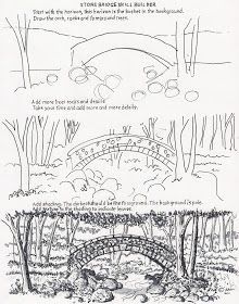 How to Draw the Arch Stone Bridge Drawing Eyes, Art Worksheets, Stone Bridge, Landscape Drawings, Art Instructions, Urban Sketching, A Bridge, Drawing Lessons, Teaching Art