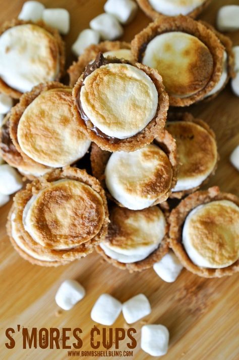 S'mores Cups Recipe - PERFECT for any summer event! Summer Picnic Desserts, Family Picnic Foods, Summer Picnic Food, Picnic Desserts, Summer Cookies, Creative Desserts, Picnic Ideas, Picnic Food, Picnic Foods