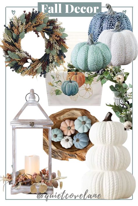 Are you ready for fall? I am and that means its time to start deciding on fall decor. One of my favorite stores to shop for seasonal decor is Kirklands. Once again their fall decor did not let me down. Heres a roundup of the fall home decor they currently have in store and online. #fall #falldecor #autumnvibes #autumndecor #homedecorideas #homedecoration #decor #kirklands #affiliate #ltkhome #pumpkin #pumpkindecor Fall Decor With Turquoise, Teal Autumn Decor, Fall Turquoise Decor, Fall Nautical Decor, Coastal Grandma Fall Decor, Blue Fall Home Decor, Fall Decor Teal, Fall Decor Navy Blue, 2023 Fall Decorating Trends