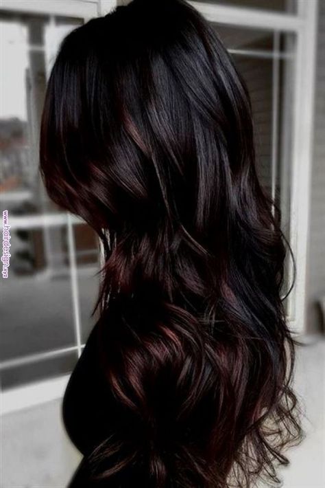 #hair #hairstyles #hairideas #haircut #hairlove #hairoftheday #haircolor #longhair Ombre Hair Color For Brunettes, Rambut Brunette, Black Hair Balayage, Brunette Color, Long Dark Hair, Ombre Hair Color, Hair Color And Cut, Hair Color Balayage, Hair Color Dark