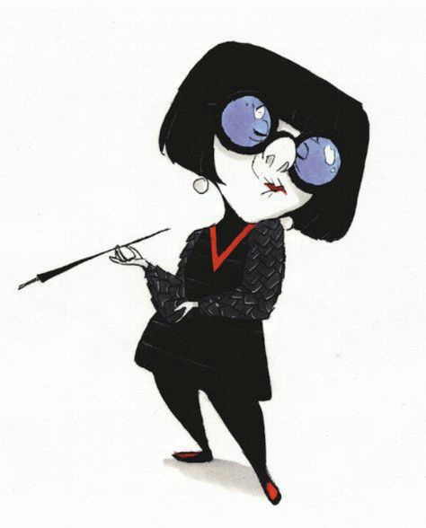 Edna Edna Mode Fanart, Illustration Expressions, Archive Library, Edna Mode, Edith Head, Library Reference, Animation Drawing, Computer Animation, Visual Development