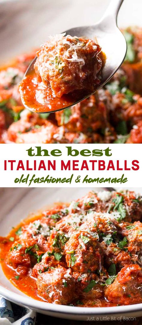 Homemade Italian Meatballs, Italian Meatballs Recipe, Meatball Recipes Easy, Italian Meats, Pork Meatballs, Homemade Meatballs, Italian Meatballs, Italian Dinner, Italian Recipes Authentic