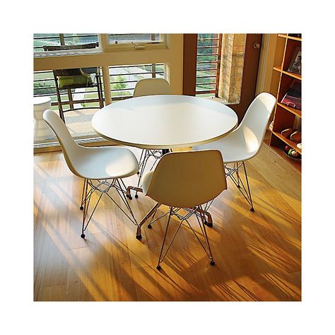 Eames® Table Segmented Base Round - Herman Miller Collection Eames Table, Eames Furniture, Herman Miller Eames, Charles And Ray Eames, Round Tables, Charles & Ray Eames, Table Dining, Ray Eames, Herman Miller