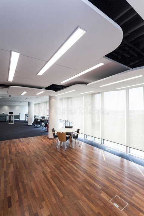 Dark Wooden Floor, Office Board, Light Wooden Floor, Corridor Design, Modern Office Design, Office Floor, Design Lighting, Modern Floor, Wooden Floor