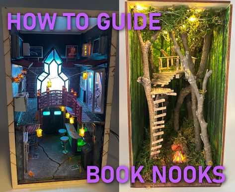 Practical Guide to Creating BookNooks : 33 Steps (with Pictures) - Instructables Book Nooks Diy, Archway Entrance, Drawing Wolves, Cardboard Book, Bookshelf Accessories, Macrame Rug, Shirt Transformation, Bike Challenge, Rainbow Fairy