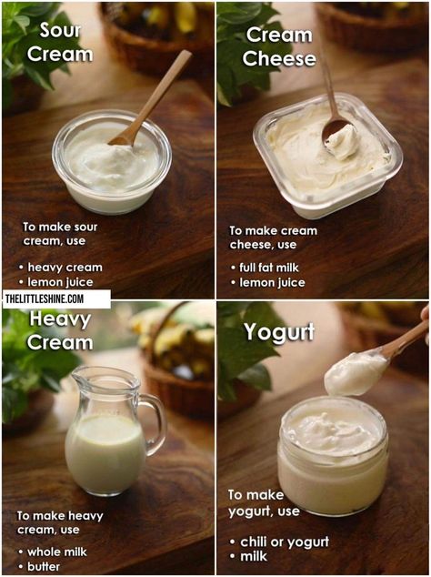 Diy Sour Cream Homemade, Diy Heavy Cream, Diy Sour Cream, Cooking Knowledge, Diy Yogurt, Homemade Cookbook, Homemade Sauce Recipes, Homesteading Ideas, Tastemade Recipes