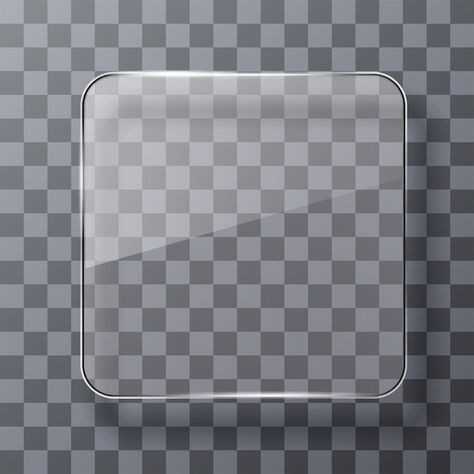 Glass rectangle square. see through elem... | Premium Vector #Freepik #vector #glossy-effect #glass-reflection #reflection #glossy Glass Effect, Creative Cv Template, Checker Background, Plastic Texture, Creative Cv, Album Art Design, Photo Background Images, Photo Backgrounds, Flyer Design