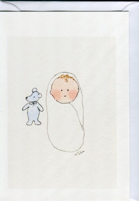 Baby Boy Cards Handmade, Baby Shower Announcement, Baby Cards Handmade, Baby Boy Cards, Baby News, Baby Illustration, Boy Cards, Baby Drawing, 수채화 그림