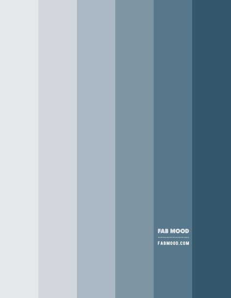 Dusty Blue Pallet Colour Palettes, Dusty Blue Pallet, Steel Blue Bedroom Ideas, Slate Blue Bedroom Walls, Dusty Blue Bedroom Walls, Light Blue Pallete, Dusty Blue Bedroom Ideas, Light Blue Colour Palette, Blue Grey Color Scheme