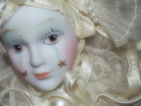 Pandora Lovegood, Porcelain, Mask, Stars, Fabric, Gold, White