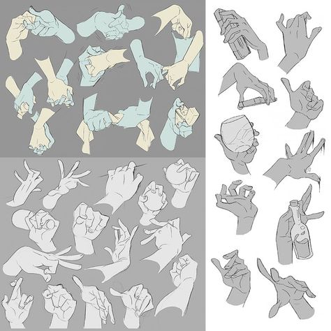 Dynamic Hand Poses, Magic Hand Poses, Hand Grabbing Reference, Hands Anime, Hands Tutorial, Hand Poses, Hand Drawings, Hand Gestures, Hand Drawing Reference