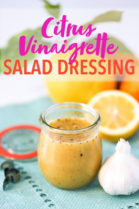 Citrus Vinaigrette Dressing, Citrus Salad Dressing, Vinaigrette Dressing Recipe, Dressing Salad, Citrus Vinaigrette, Citrus Dressing, Vinaigrette Salad, Salad Dressing Recipe, Homemade Mixes