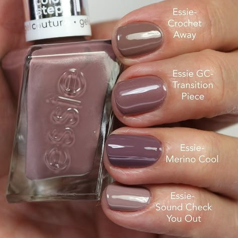 Essie Gel Couture Swatches, Essie Nail Polish Fall, Essie Gel Nail Polish, Opi Nail Polish Colors, Essie Nail Colors, Opi Nail Colors, Simple Fall Nails, Essie Gel Couture, Nail Art Products