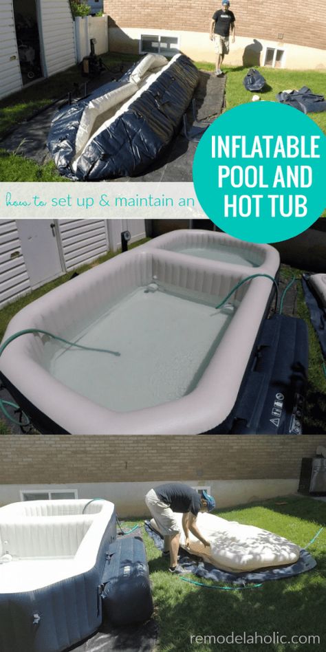 Inflatable Hot Tub Shed Ideas, Inflatable Hot Tub Garden Ideas, Blow Up Pool Ideas Backyards, Inflatable Pool Ideas Backyard, Backyard Swimming Pool, Pool Oasis, Portable Swimming Pools, Jelly Cakes, Blow Up Pool