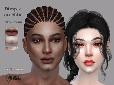 The Sims Resource - Dimple on chin (Skin detail) Chin Dimple, Sims 4 Skills, Sims 4 Tattoos, Mod Hair, Sims 4 Anime, Brow Styling, Free Sims 4, Sims 4 Game Mods, Sims 4 Cc Skin