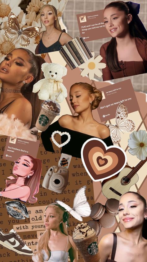 Ariana Grande {Brown Version} Ariana Grande Fall Wallpaper, Ariana Wallpaper Aesthetic, Aesthetic Celebrity Wallpaper, Ariana Grande Cute Wallpapers, Ariana Grande Username Ideas, Arianna Grande Aesthetic Wallpaper, Ariana Grande Wallpaper Lockscreen, Ariana Grande Wallpapers Aesthetic, Aesthetic Wallpaper Ariana Grande