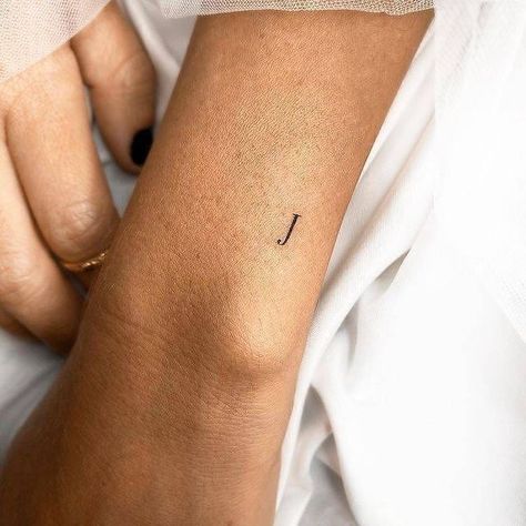 Letter J Tattoo, Letters J, Amor Tattoo, J Tattoo, Handpoke Tattoo, Initial Tattoo, Cute Tiny Tattoos, Classy Tattoos, Arm Tattoos For Women