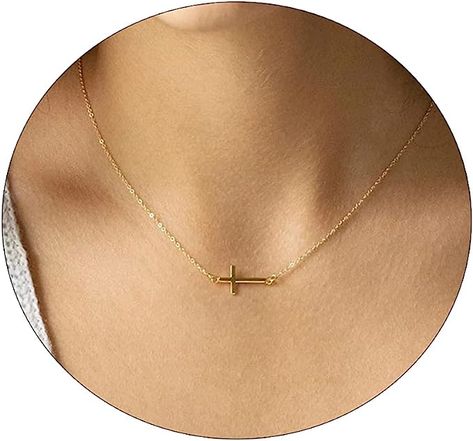 Sideways Cross Necklace Silver, Cross Necklace For Women, Sideways Cross Necklace, Tiny Cross Necklace, Dainty Cross Necklace, Cross Necklace Sideways, Faith Cross, Faith Jewelry, Silver Cross Pendant